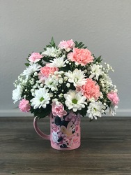 Minnie's Coffee Cup Flower Power, Florist Davenport FL